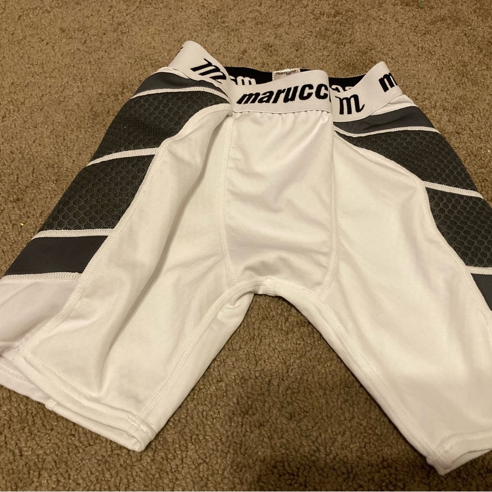 Marucci Kids White and Gray Sports Shorts